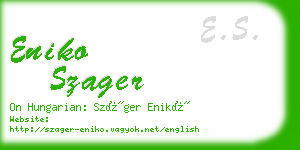 eniko szager business card